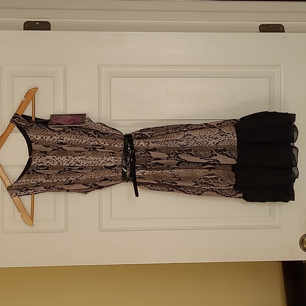 Rock & Roll Cowgirl reptile print rockabilly party dress, NWT!